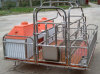 Adjustable farrowing crate for pig farm