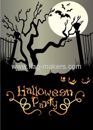 Custom Happy Halloween garden flag