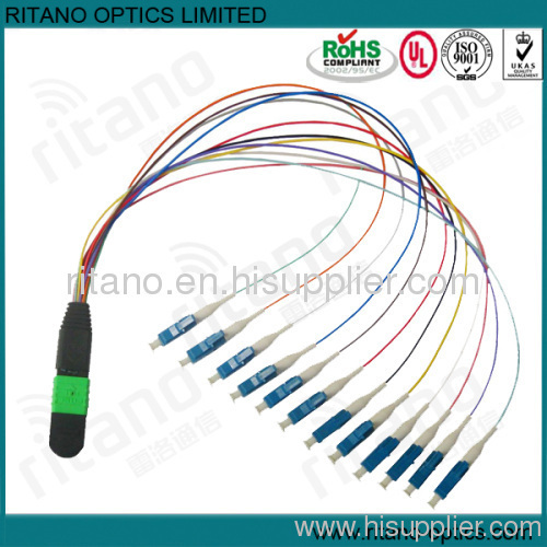 SM 12 cores MPO-LC Fiber Patch Cables