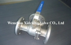 Three way flanged ball valve(T type or L type)