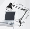 LED table reading lamp with adjustable clip,black