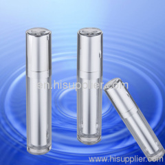 Silver Cylinder Diamond Top Acrylic Bottle