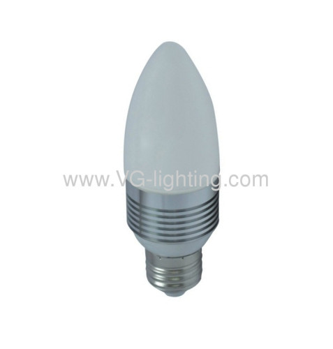 3W High Power LED Candle Bulb/ E27/Aluminium+PC