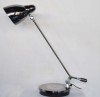 Stainless finished Black Pearl 7W rechargeable LED desk lamp