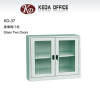 kd-037 metal glass cabinets with two doors