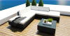 hotsale durable outdoor PE rattan furniture gadern/patio sofa