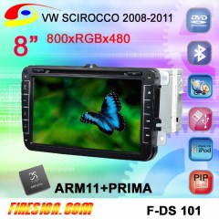 VW SCIROCCO 2008-2011 8 inch navigation DVD Sirf prima DVBT TMC CANBUS