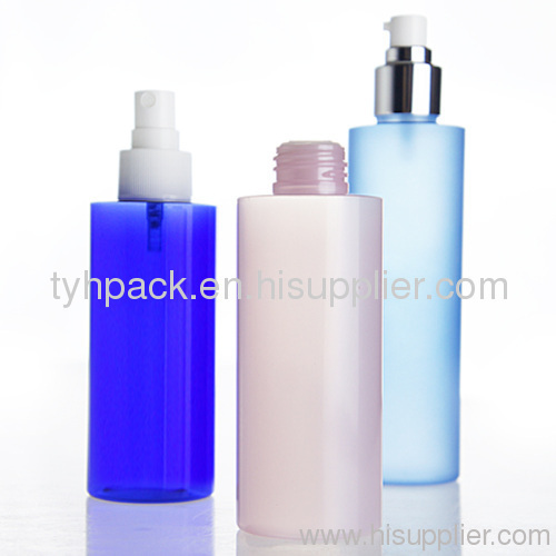 Plastic cosmetic lotion bottles