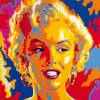 Pop art of famous figure