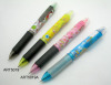 3 color ball pen with heat transfer in gift box ART5019A