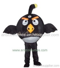 black angry bird mascot human mascot carnival costume