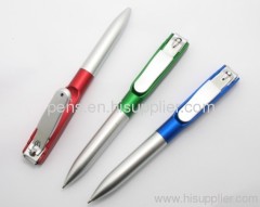 ball point pen with nail clipper