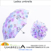 Hot sale pretty ladies umbrella full printing with flower