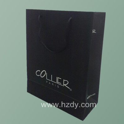 Paper bag with side printing
