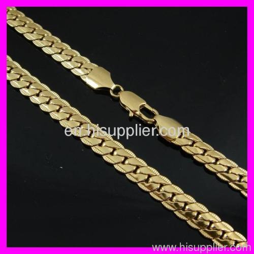 FJ gold plated men necklace 1430085