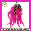 2012 New Fashion Long Colorful feather earrings jewelry