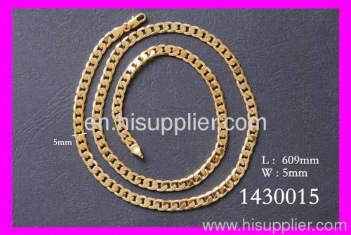 Gold necklace link 1430015