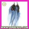 Fashion Newest long Colorful feather earrings wholesale jewellery for women