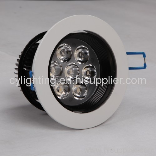 7W Aluminum Φ105×85mm Plastic Sprayed Surface LED Ceiling Lamp With Φ95mm Hole