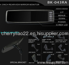 4.3 inch car rearview mirror with bluetooth handfree camera with CCD device BK-043RA for Nissan Rogue 2011 BK-043