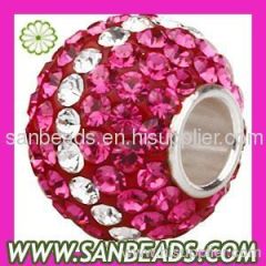 Colorful Charm European crystal bead with silver core Wholesale