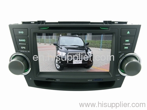 8inch Toyota Highlander Car DVD Navigation Radio TV Bluetooth MP3 USB HD TFT LCD Panel and 3D GUI