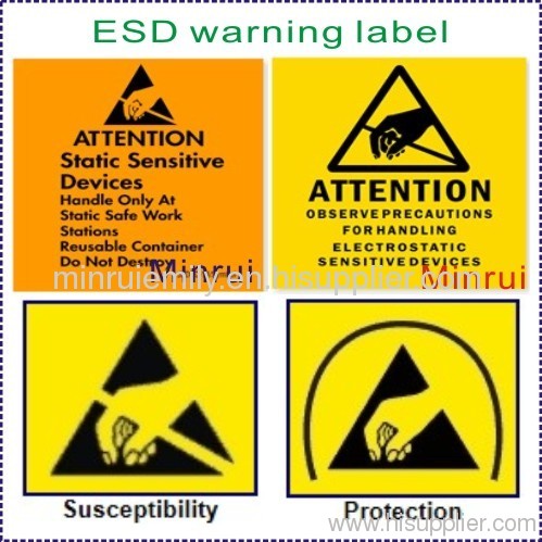 ESD Label,Warning Security Stickers,Ultra Destructible Labels