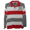 Boys 100%cotton front chest printed with long sleeve polo tee