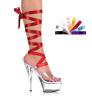 hyaline PU red ribbon lace up stylish fashion sandal shoes