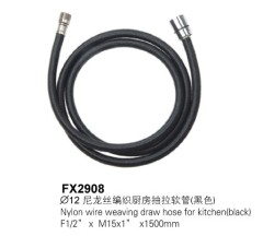 Nylon Wire Weaving Draw Hose For Kitchen (Black)