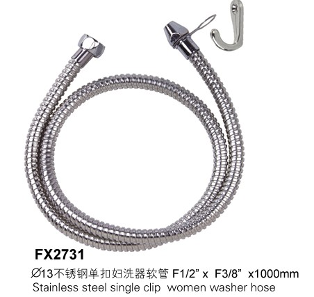 Stainless Steel Single Clip Women Washer Hose