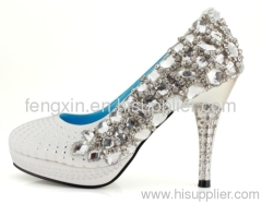 hot sell luxurious high heel wedding bridal shoes for lady FX-YJR07124