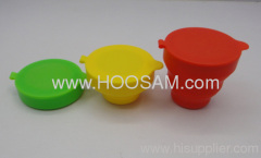 silicone folding cup with cover