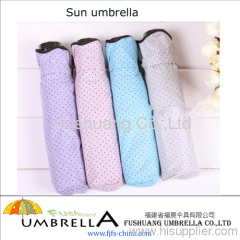 Hot sale 3 folding umbrella / Black silver uv protection sun umbrella