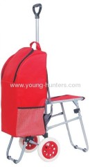 telescopic hand trolley bag with seat