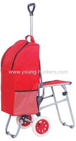 telescopic hand trolley bag with seat