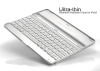 Ultra thin Aluminum Bluetooth Keyboard case for iPad2 new ipad3