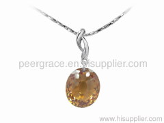 925 sterling silver pendant with color cubic zircon