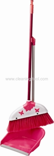 Red Plastic Dustpan And Broom