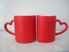 Red Valentine couple mug