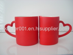 Red Valentine couple mug