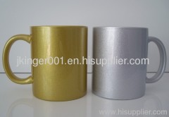 golden silvery coated mug