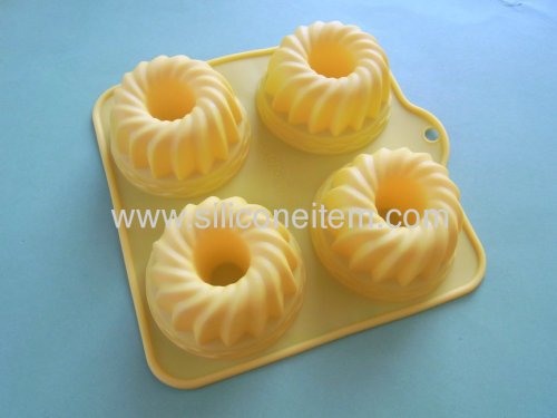 4 Flower Stunning Silicone Muffin Mould