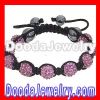 2012 Fashion Light Rose Crystal shamballa bracelet replica sale