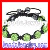 pave green crystal beads shamballa bracelets replica wholesale