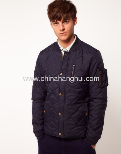 Bomber Mens Fashion Jacket In Quilted Fabric