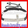 Fake Shamballa Bracelets, Friendship Bracelets with Crystal ball and Cross Bead