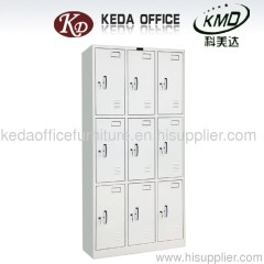 KD-025 metal clothes cabinets with 9 doors