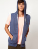 Mens Zip Sleeve less Hoodies