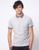 Mens Fashion Striped Collar Polo T-Shirts